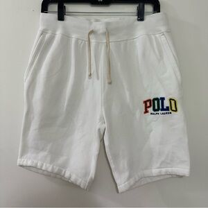 Polo Ralph Lauren Spell out White Embroidered Rainbow POLO Shorts Size Small Men